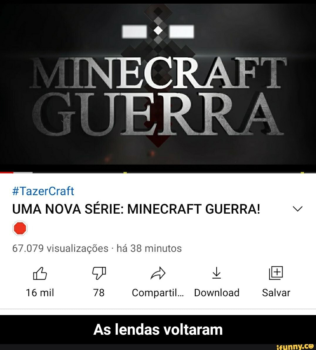 Necraf Etazercrafi Uma Nova S Rie Minecraft Guerra