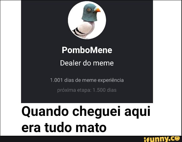 Dealer Do Meme Quando Cheguei Aqui Era Tudo Mato IFunny Brazil