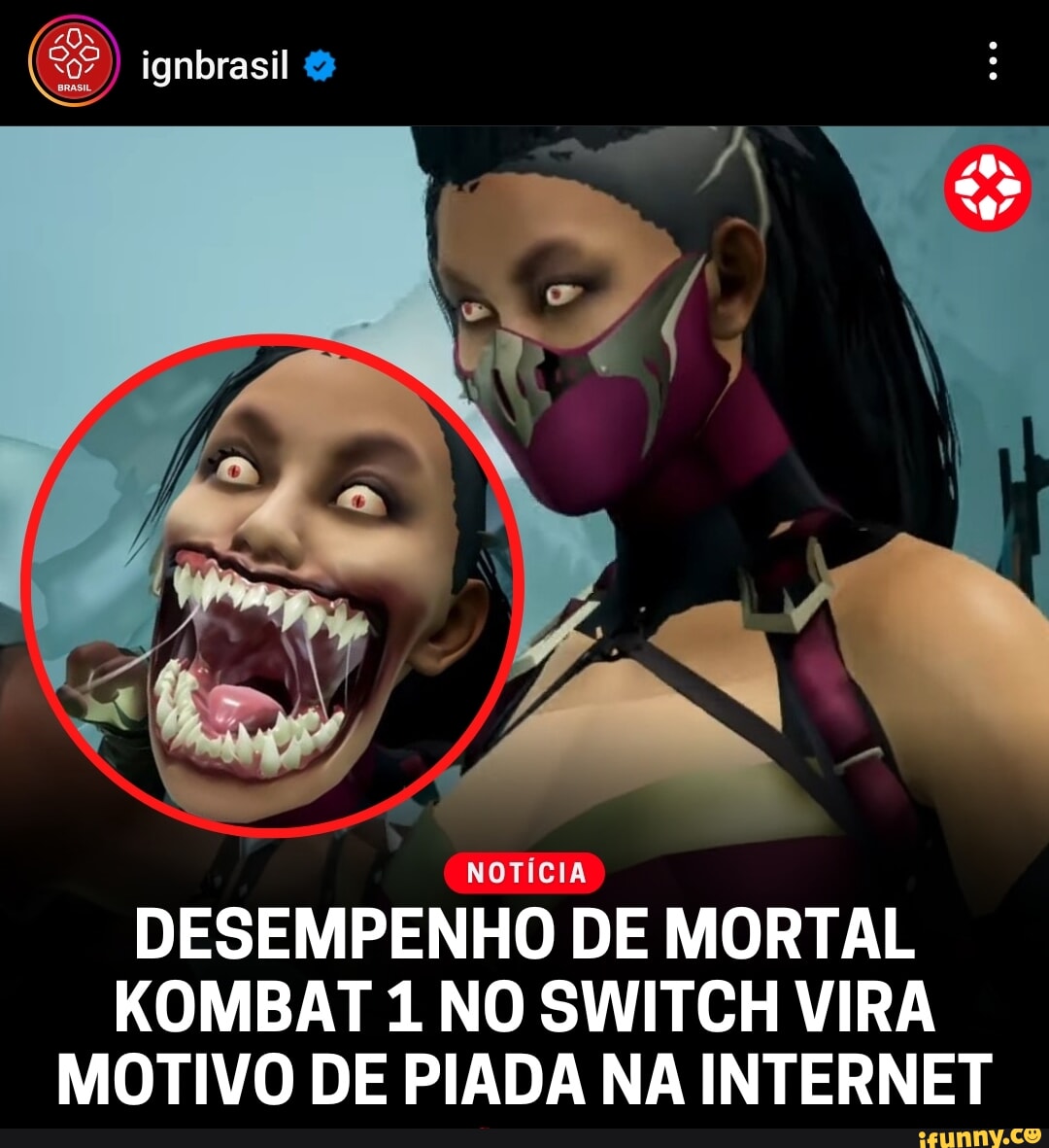 Ignbrasil NOTÍCIA DESEMPENHO DE MORTAL KOMBAT 1 NO SWITCH VIRA MOTIVO