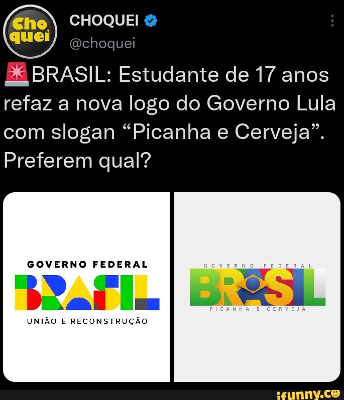 Choquei Qchoquei Be Brasil Estudante De Anos Refaz A Nova Logo Do