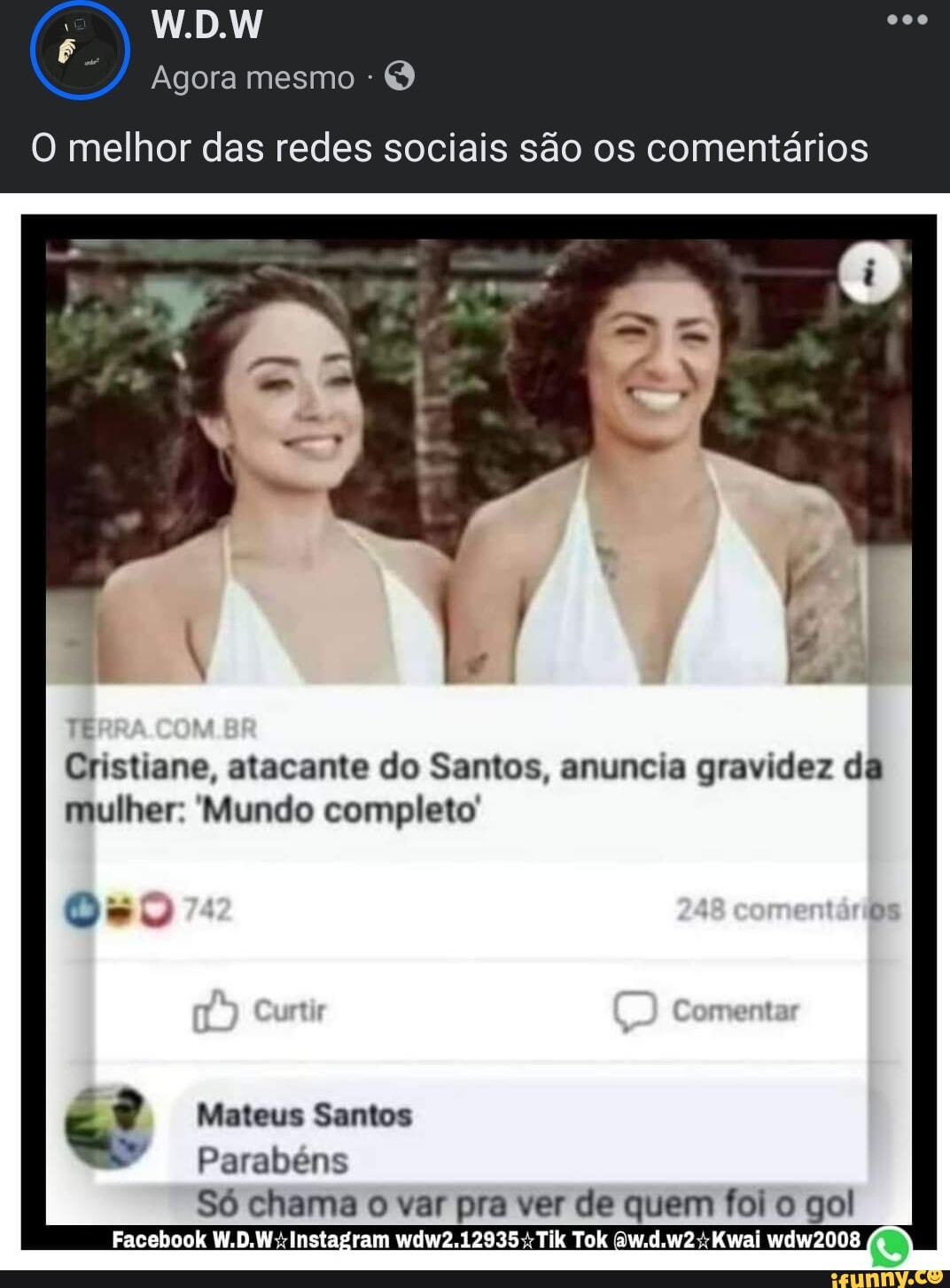 W D W Agora Mesmo O Melhor Das Redes Sociais S O Os Coment Rios