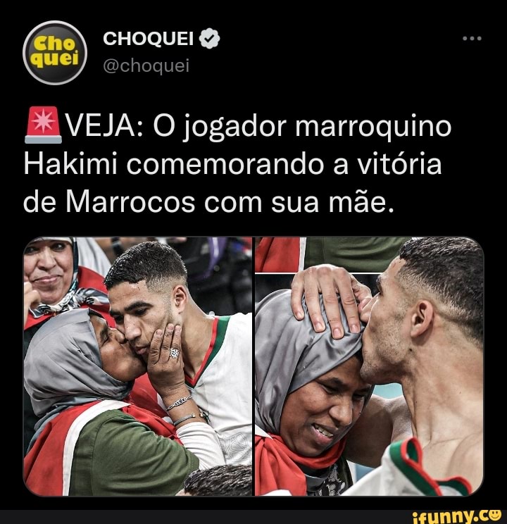 Eho CHOQUEI Q quei Qchoquei BÉ VEJA O jogador marroquino Hakimi