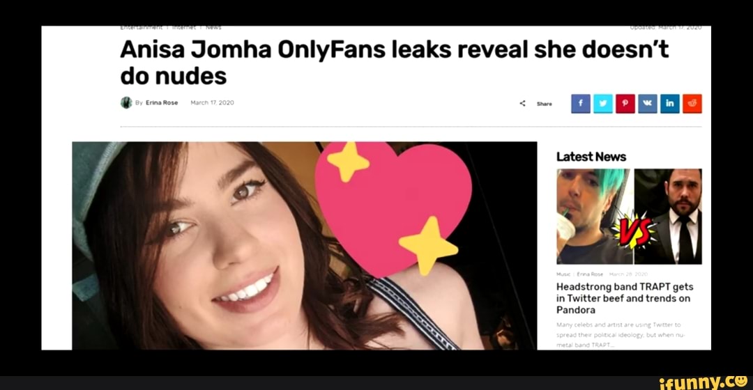 Anisa Jomha Onlyfans Leaks Reveal She Doesn T Do Nudes Ifunny Brazil