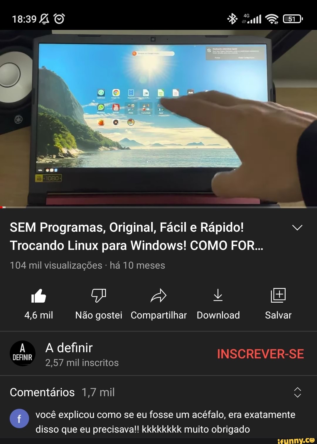 ED SEM Programas Original Fácil e Rápido Trocando Linux para Windows