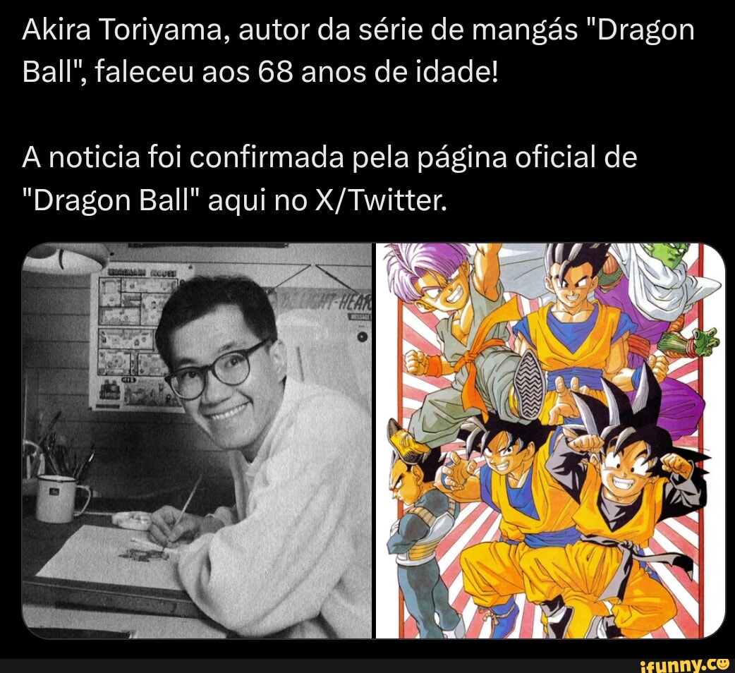 Akira Torivama Autor Da S Rie De Mang S Dragon Ball Faleceu Aos