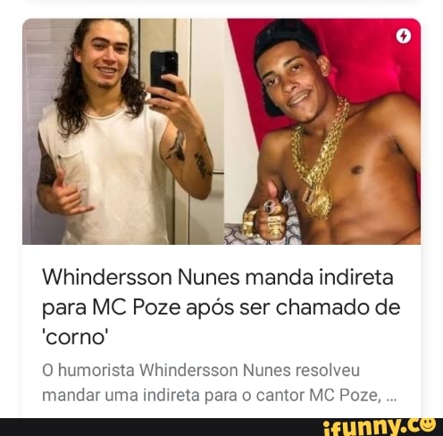 Whindersson Nunes manda indireta para MC Poze após ser chamado de