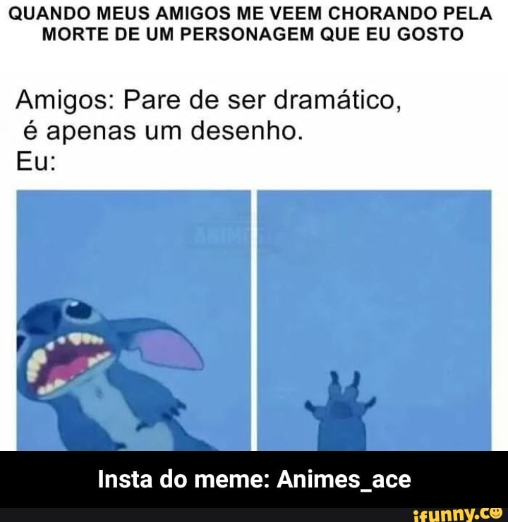 anime chorando meme