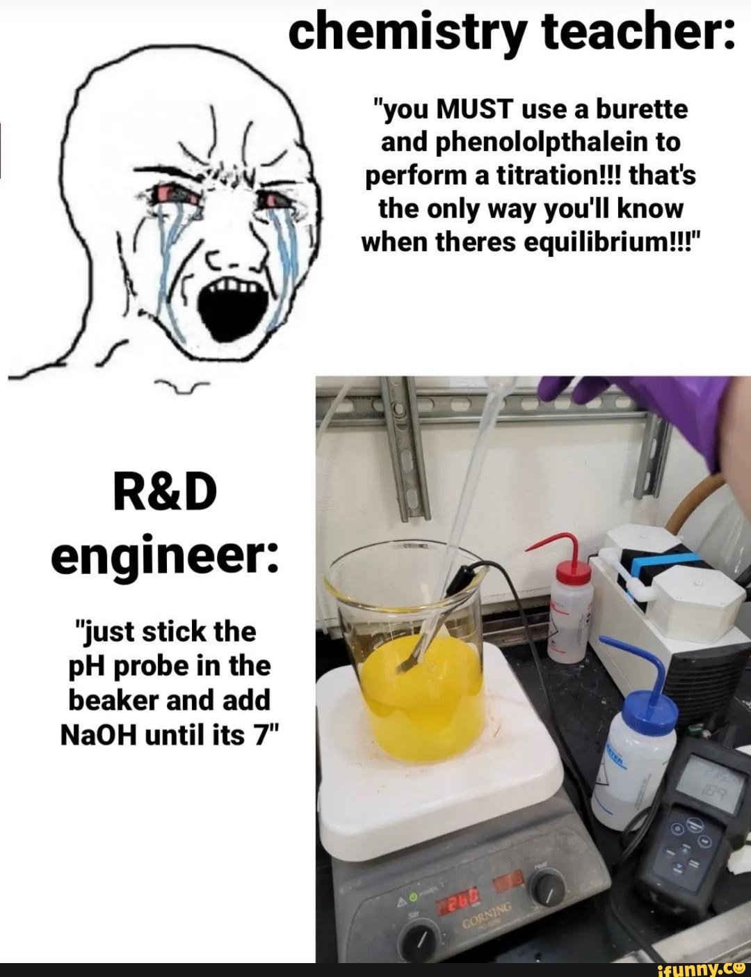 chemistry memes titration