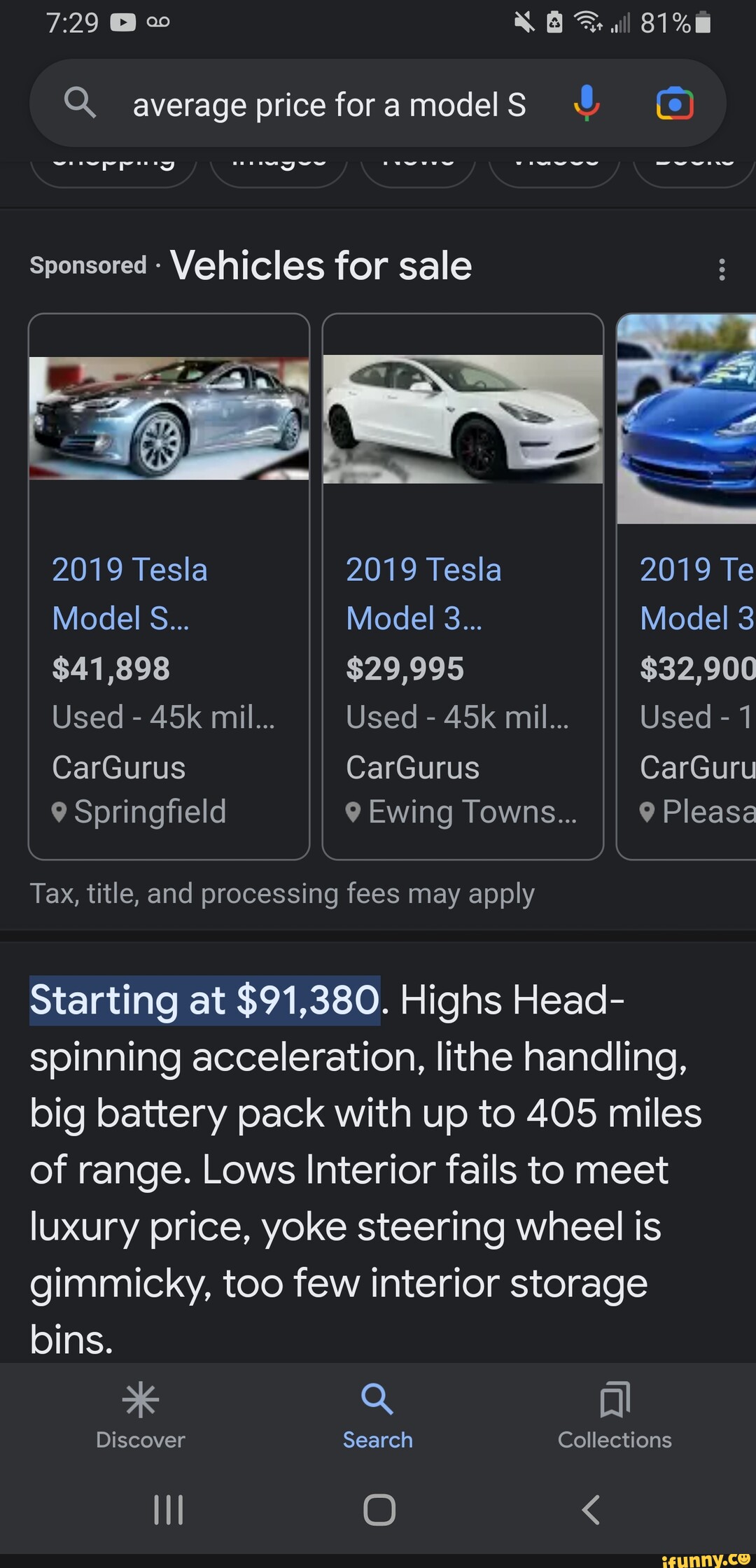 Model 3 deals tesla cargurus