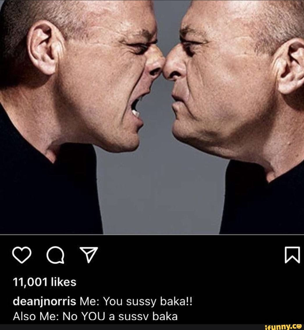 Dean Norris on X: Me: You a sussy baka! Also Me: no YOU a sussy baka!   / X