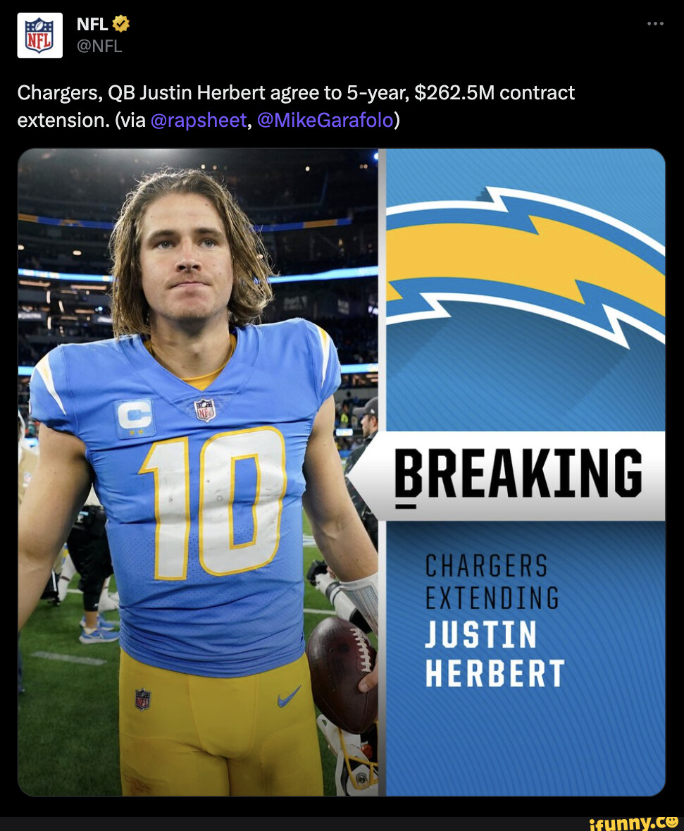 Chargers sign QB Justin Herbert to 5-year, $262.5M extension 