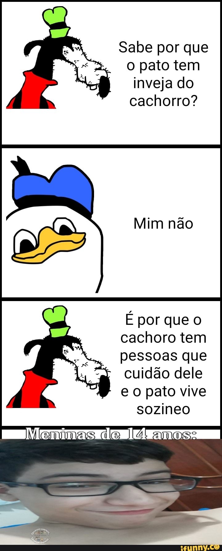 Por que o pato tem raiva do cachorro? - Charada e Resposta - Geniol