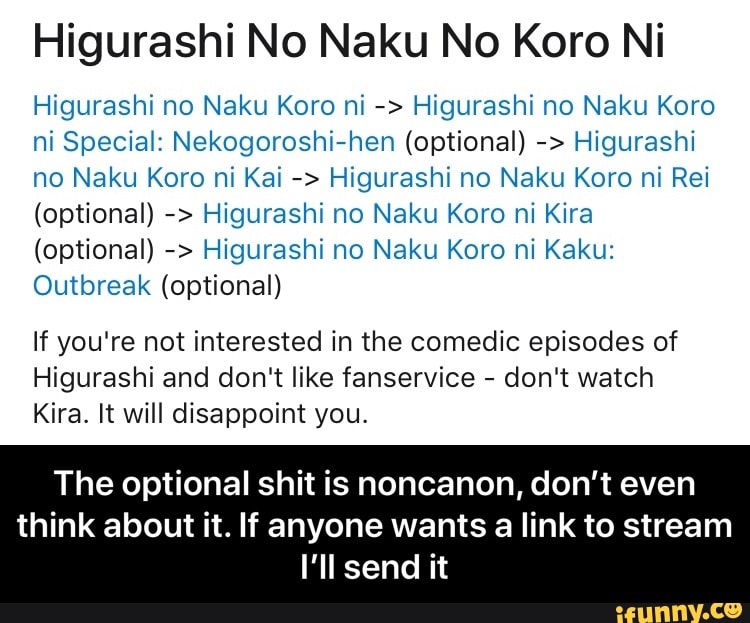 Higurashi no Naku Koro ni Kai Specials 