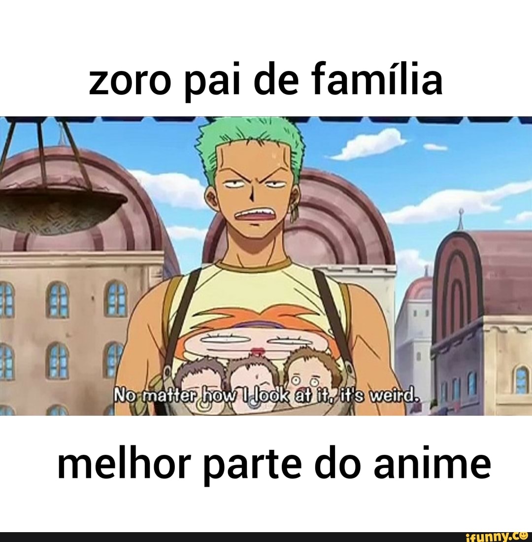 One Piece UP - Zoro pai de família passando no seu feed