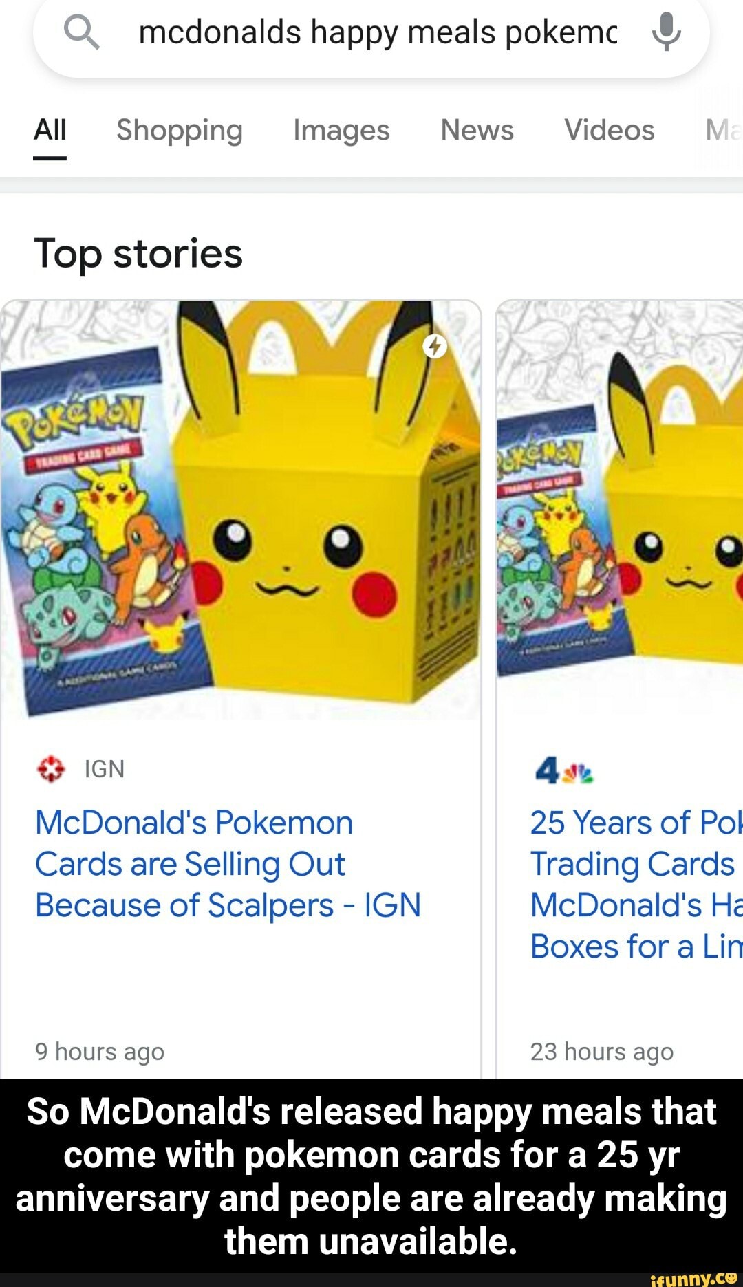 McDonald's Pokemon Cards are Selling Out Because of Scalpers - IGN