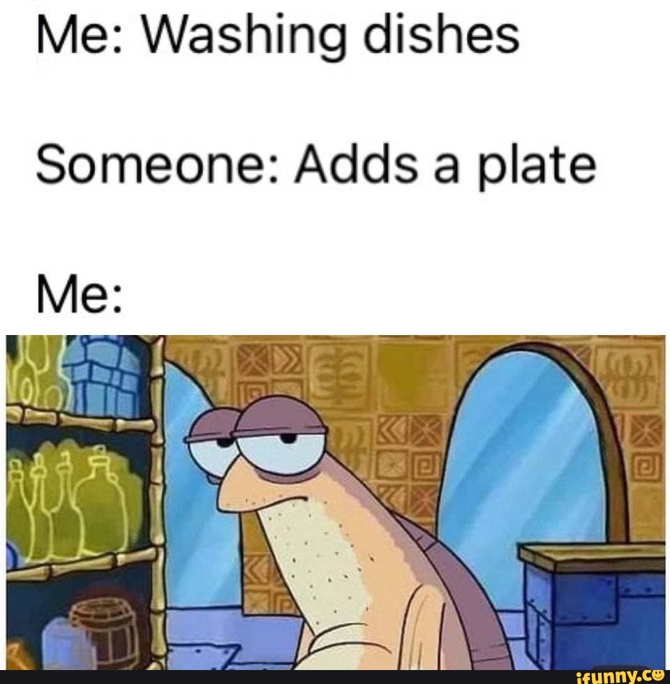 Spongebob on sale washing dishes