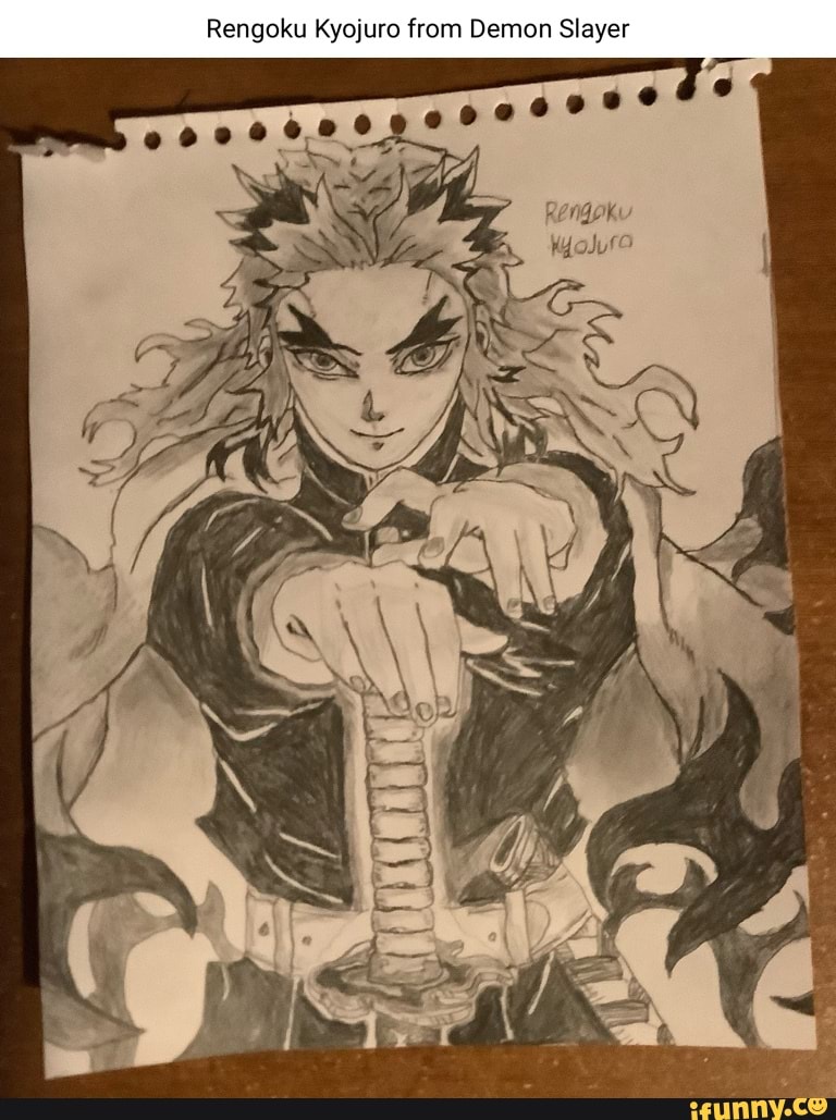 Meu desenho do Rengoku (oro) - iFunny Brazil