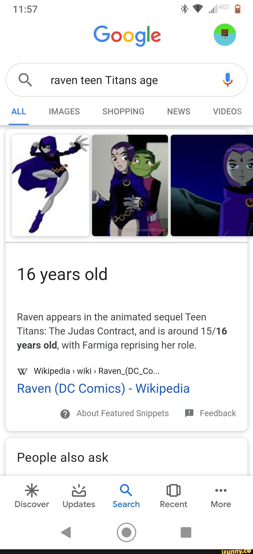 Go gle Q raven teen Titans age ALL IMAGES SHOPPING NEWS VIDEO: 16 years old  Raven