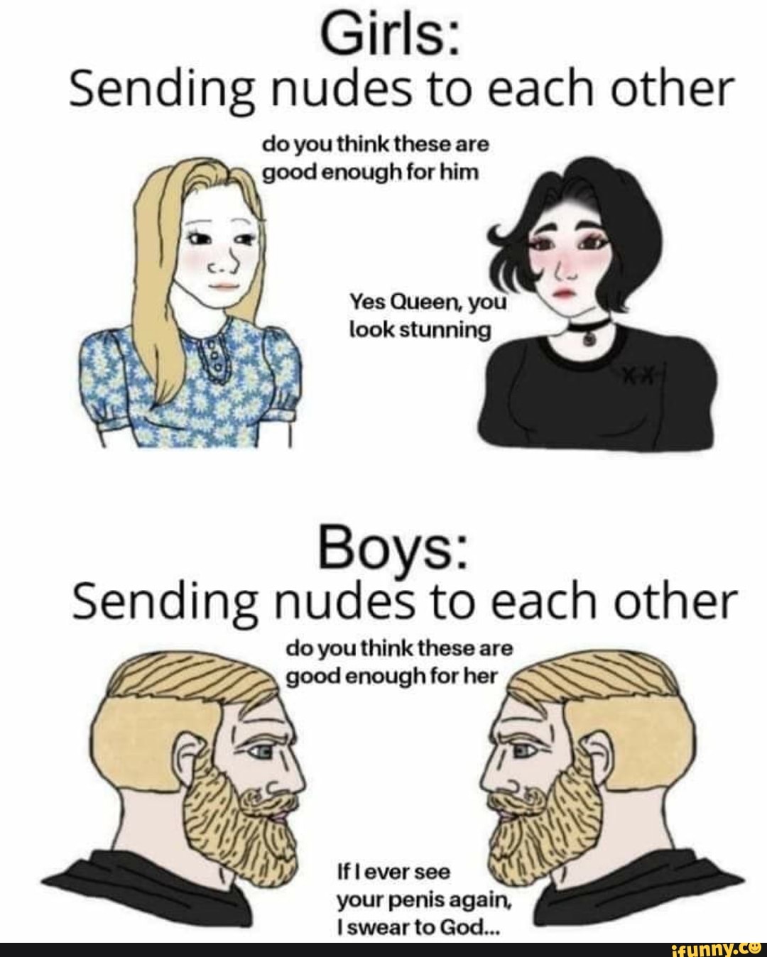 Girls: Sending nudes to each other do you think these are good enough