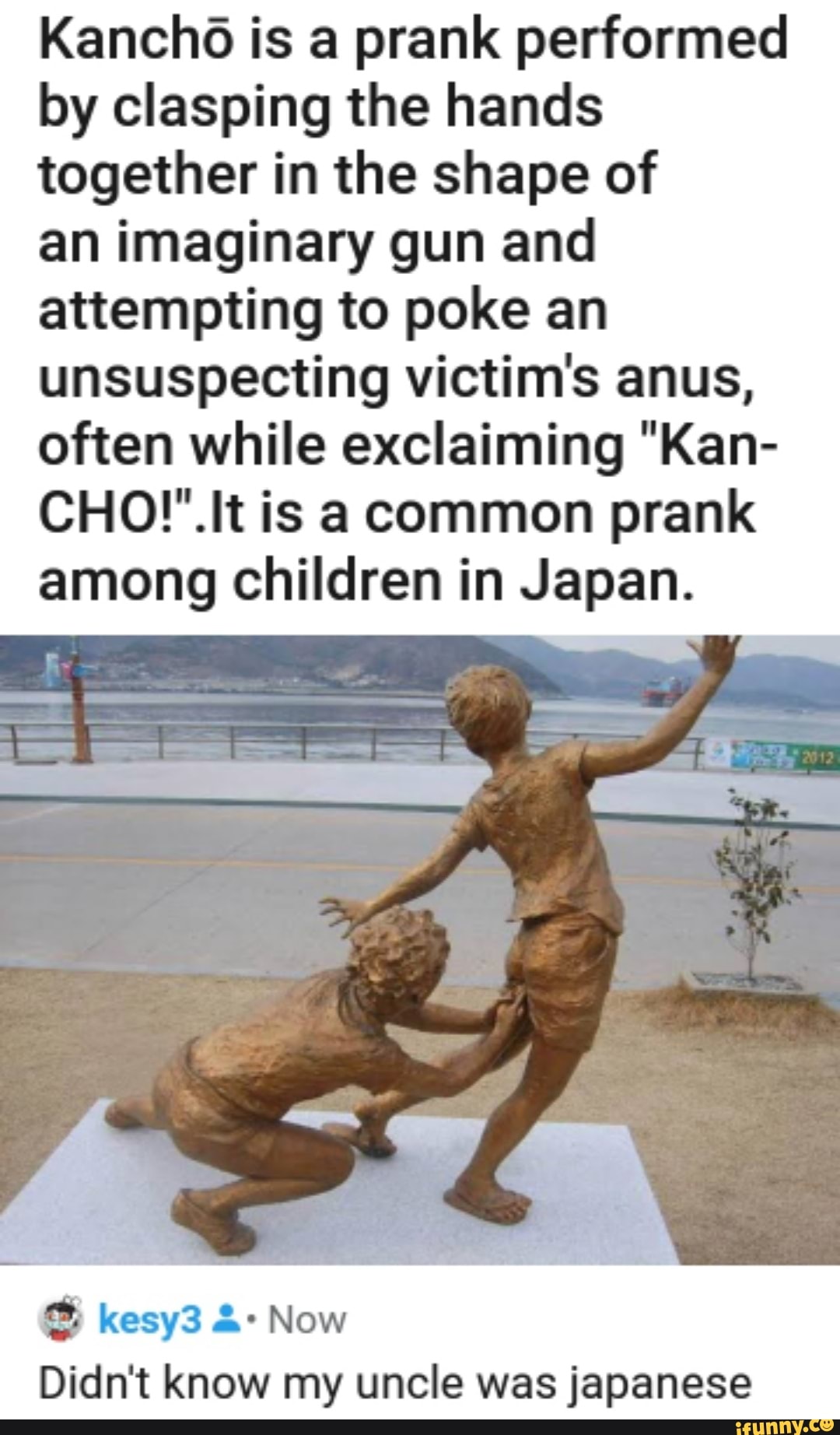Japanese kancho statue