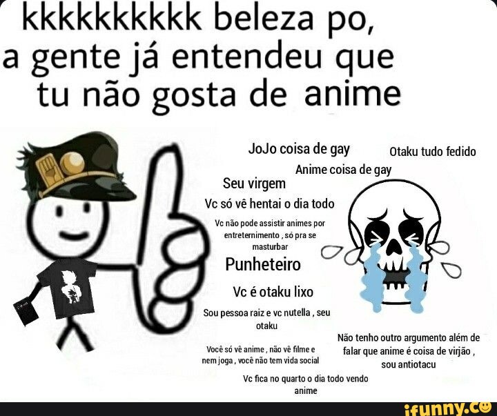 SEU AMIGO FALA QUE ESTA ASSISTINDO JOJO - iFunny Brazil