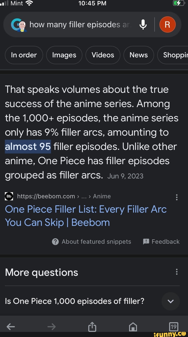 faroresdragn 🍓 on X: Here's what it says are filler episodes and mixed  for OP. I've never watched it so I don't know butshit has a category for  manga canon, and then