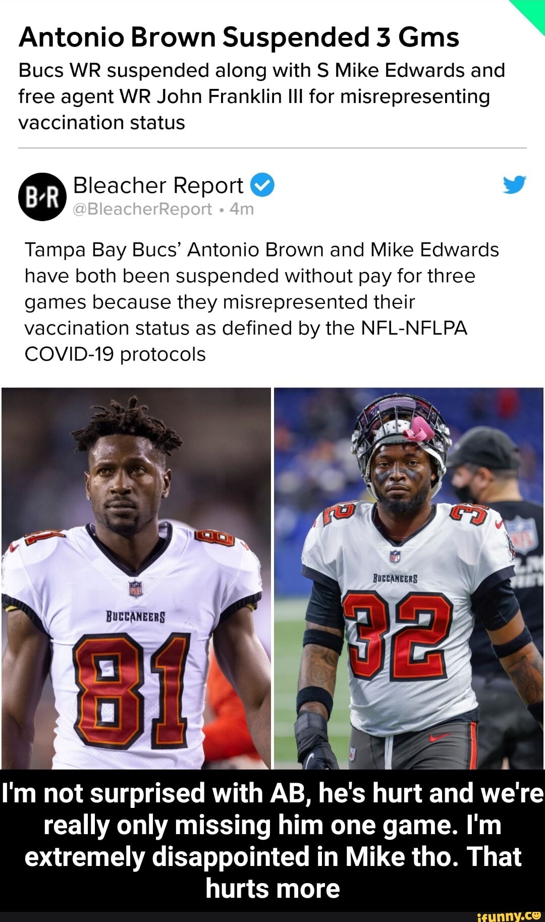 Tampa Bay Buccaneers Antonio Brown Detroit Lions memes on Twitter