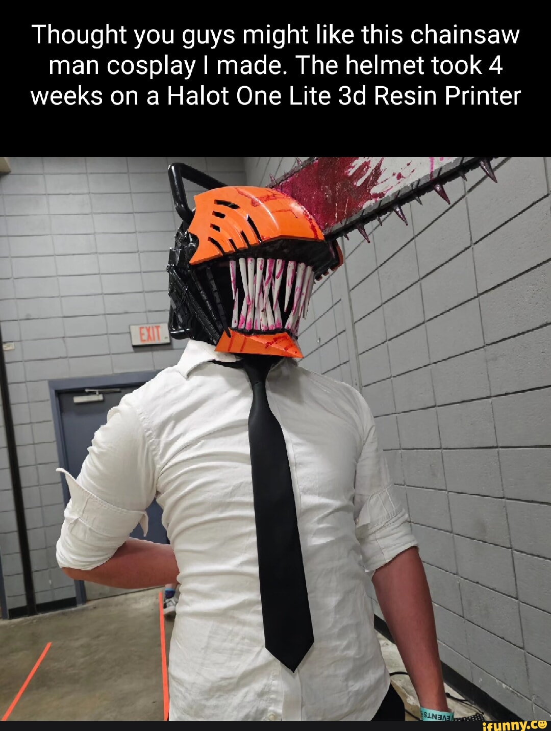 3D printed Chainsaw Man Helmet - Denji Cosplay • made with Ender 3