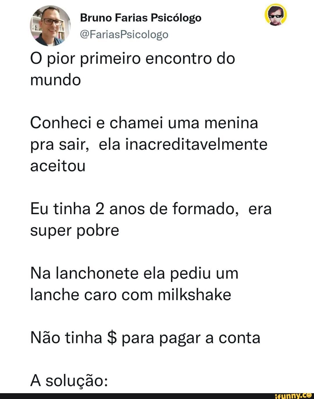 Pensa o quão divertido deve ser conversar com esse cara numa festa 🙄  (P.S.: Caso 2 reais no chão, que foi o Alottoni que mandou a pergunta) :  r/jovemnerd