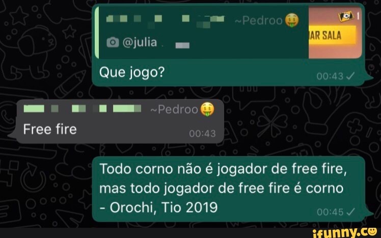 Pessoas: Você não pode zuar um jogador de free fire com um anime Eu:  observe WEB - iFunny Brazil