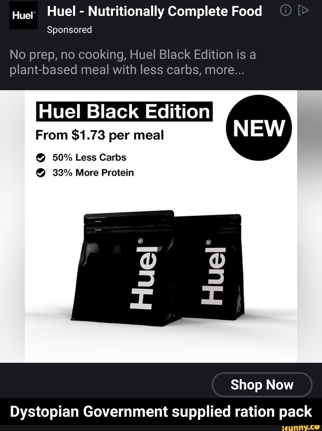 Huel Nutritionally Complete Food Sponsored No prep, no cooking, Huel Black  Edition is a plant-based
