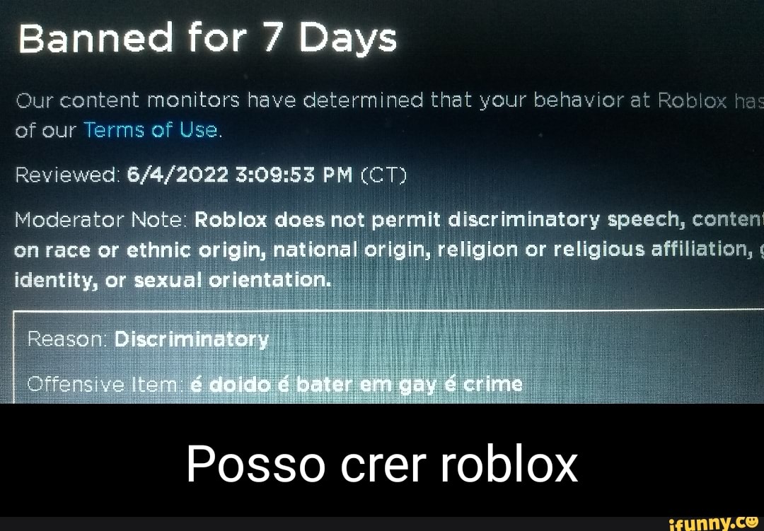 why was i moderated on roblox｜Pesquisa do TikTok