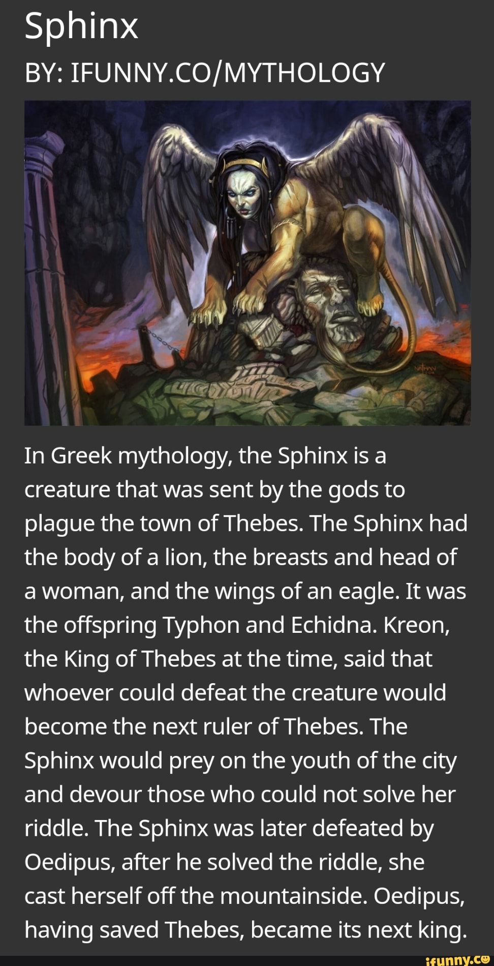 greek monster sphinx