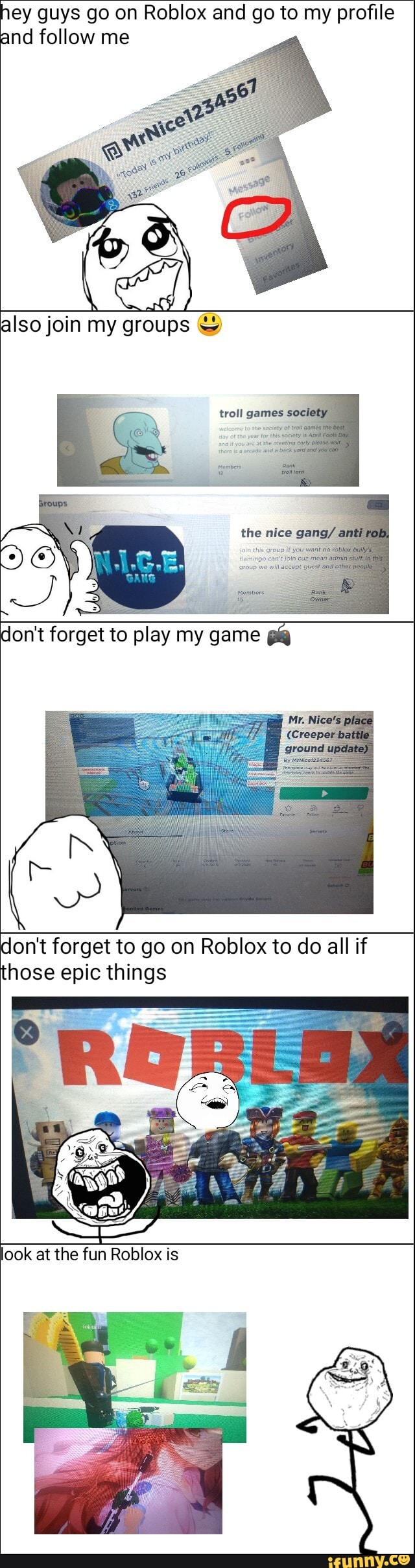 Profile - Roblox  Roblox trolling, Roblox funny, Roblox memes
