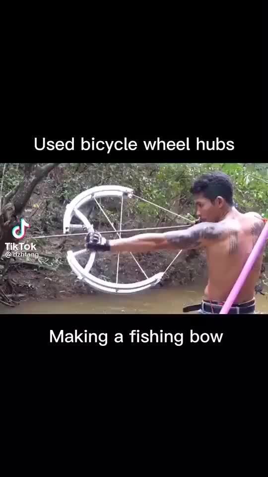 Used bicycle wheel hubs Making a fishing bow - iFunny Brazil