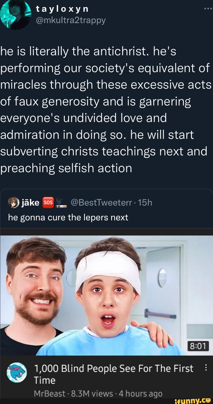 MrBeast Antichrist Twitter Meme, MrBeast Antichrist Comparisons