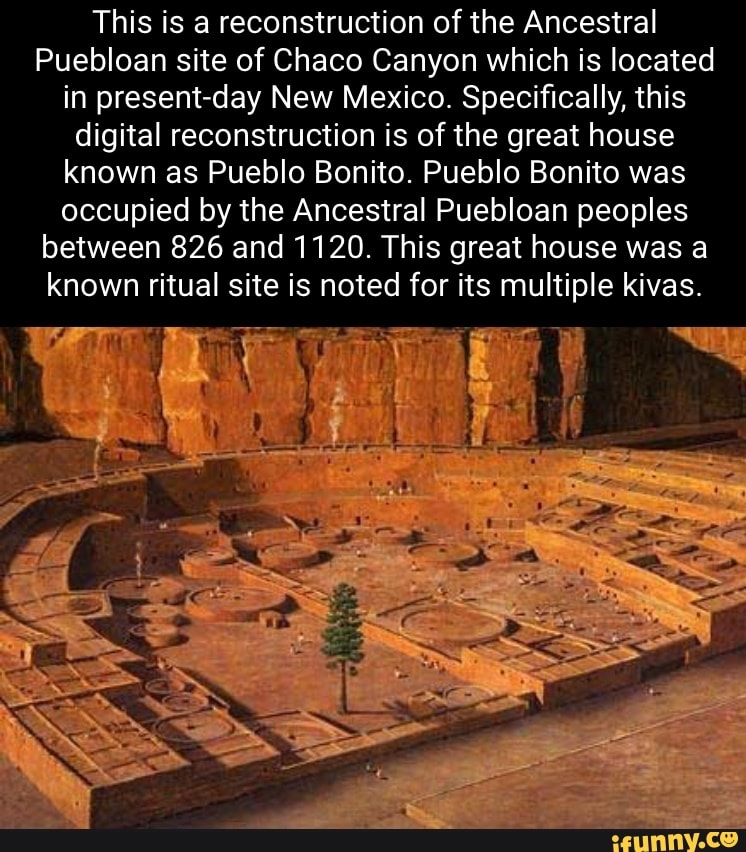 This is a reconstruction of the Ancestral Puebloan site of Chaco