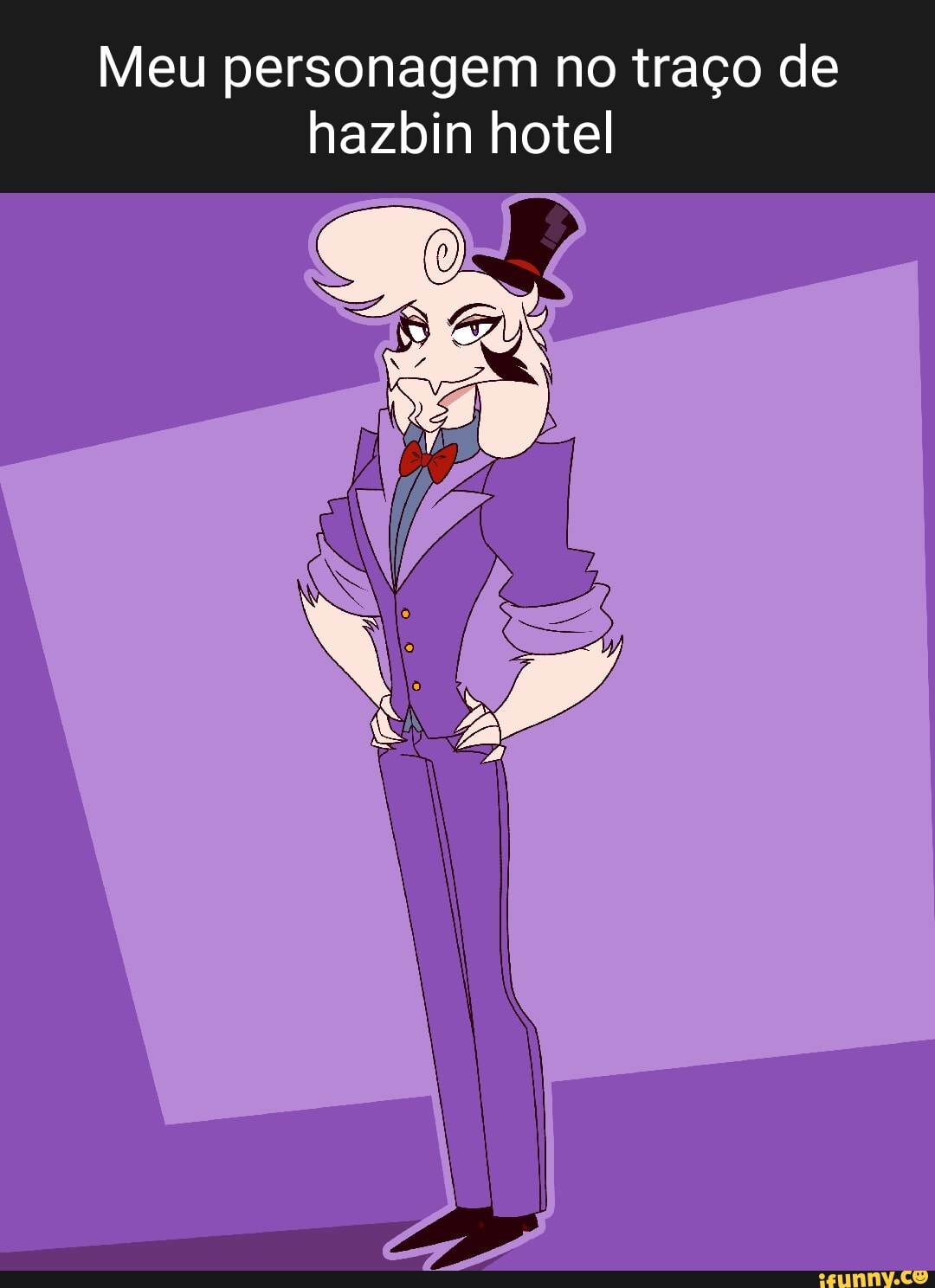 Meu personagem no traço de hazbin hotel - iFunny Brazil