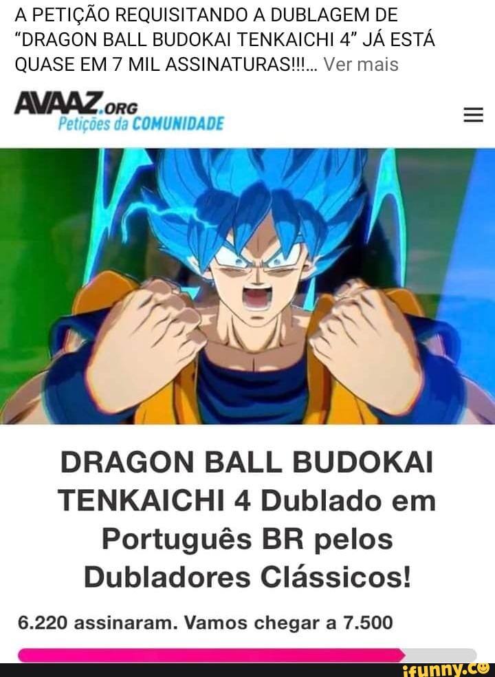 Fãs criam petição por dublagem em português em Dragon Ball Z
