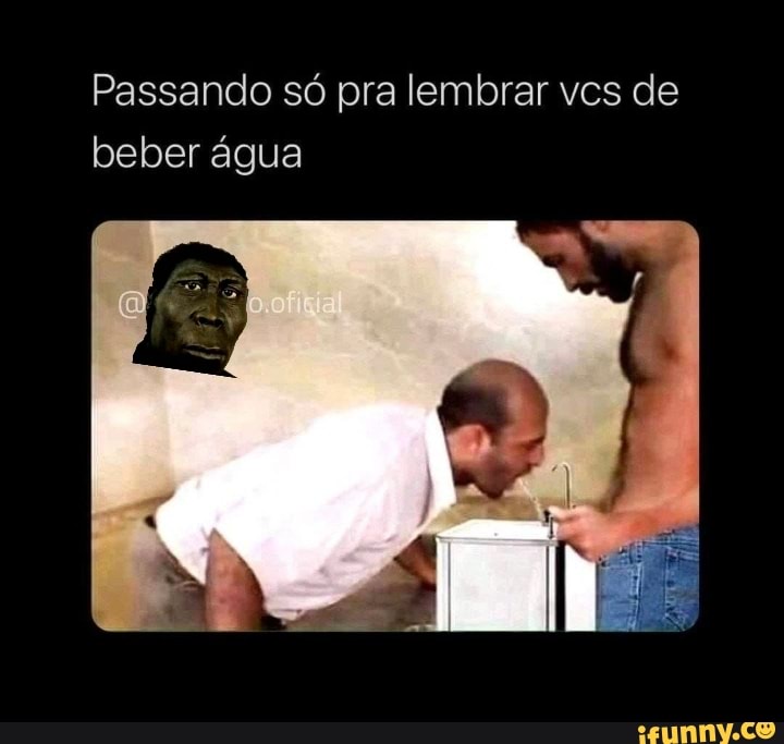 Esse meme é exclusivamente para lembrar a todos vocês de beberem