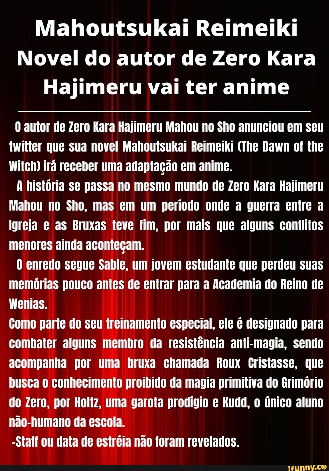 Mahoutsukai Reimeiki Dublado Todos os Episódios Online » Anime TV Online
