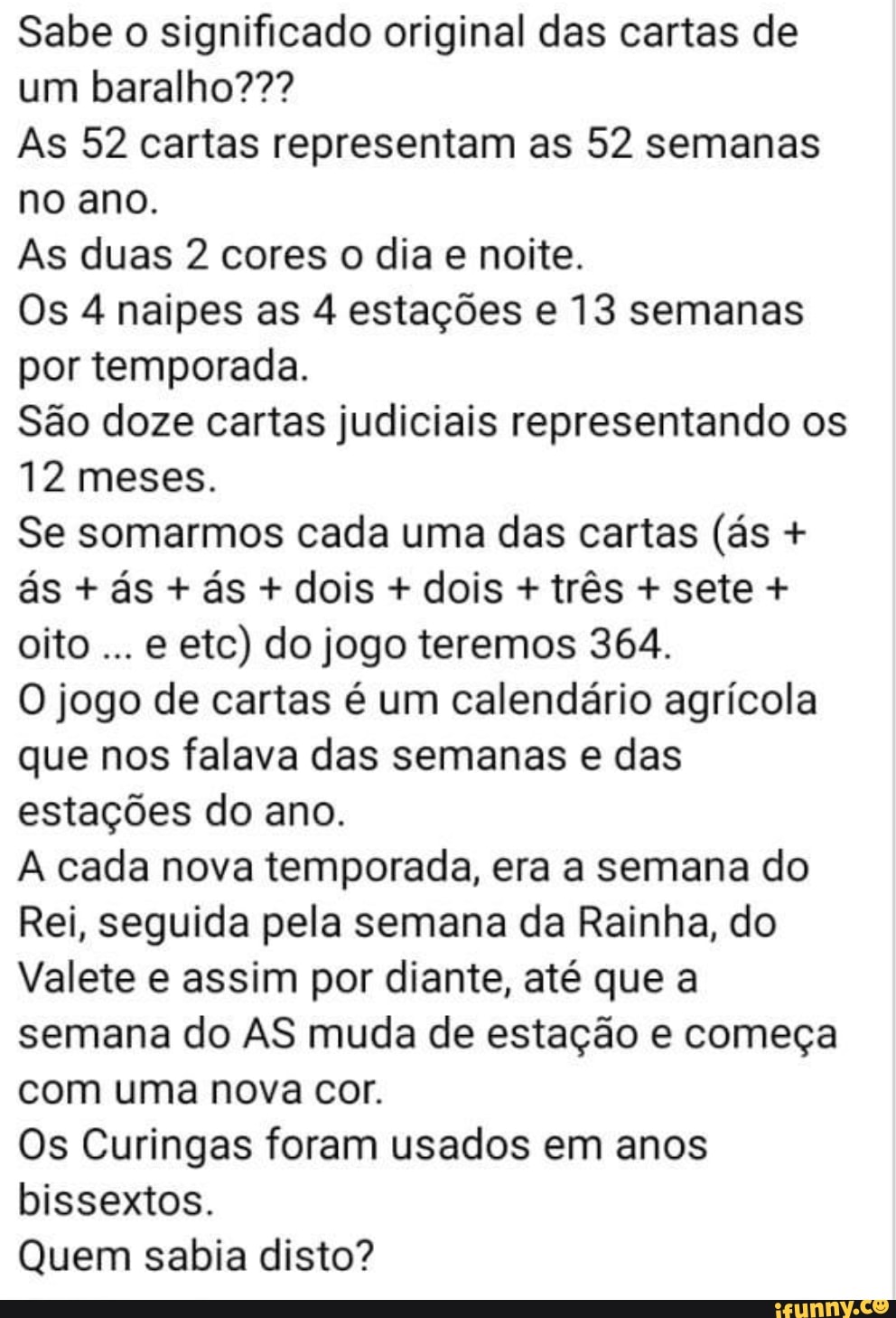 Você sabe qual é o verdadeiro significado das cartas de um baralho?