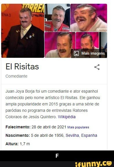 El Risitas: morre o homem por trás do meme do 'cara espanhol da risada' –  Surgiu