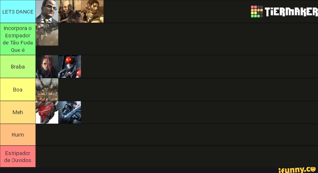 Tier list de jogos que meu amigo e eu fizemos (lembrando que é nossa  opinião) TIERMAKER LIMBO Idon'tknow DE - iFunny Brazil