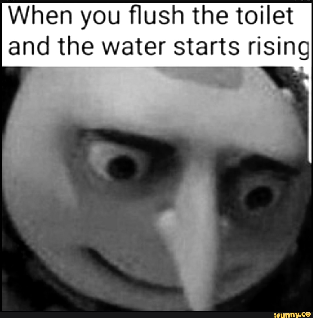 LoL When you flush the toilet and the water starts risinc - iFunny Brazil