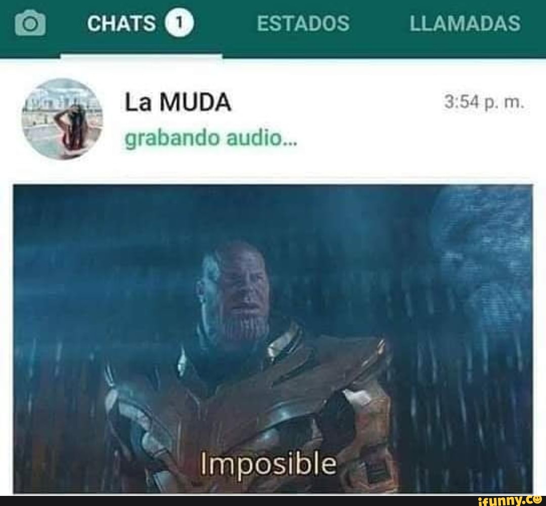 La MUDA grabando audio... Imposible - iFunny Brazil