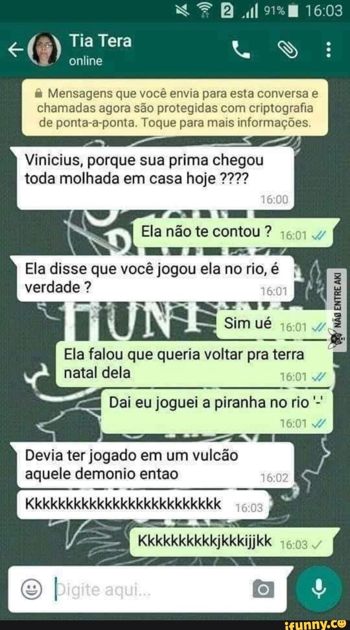 B 1603 Tia Tera Online Mensagens Que Você Envia Para Esta Conversa ...