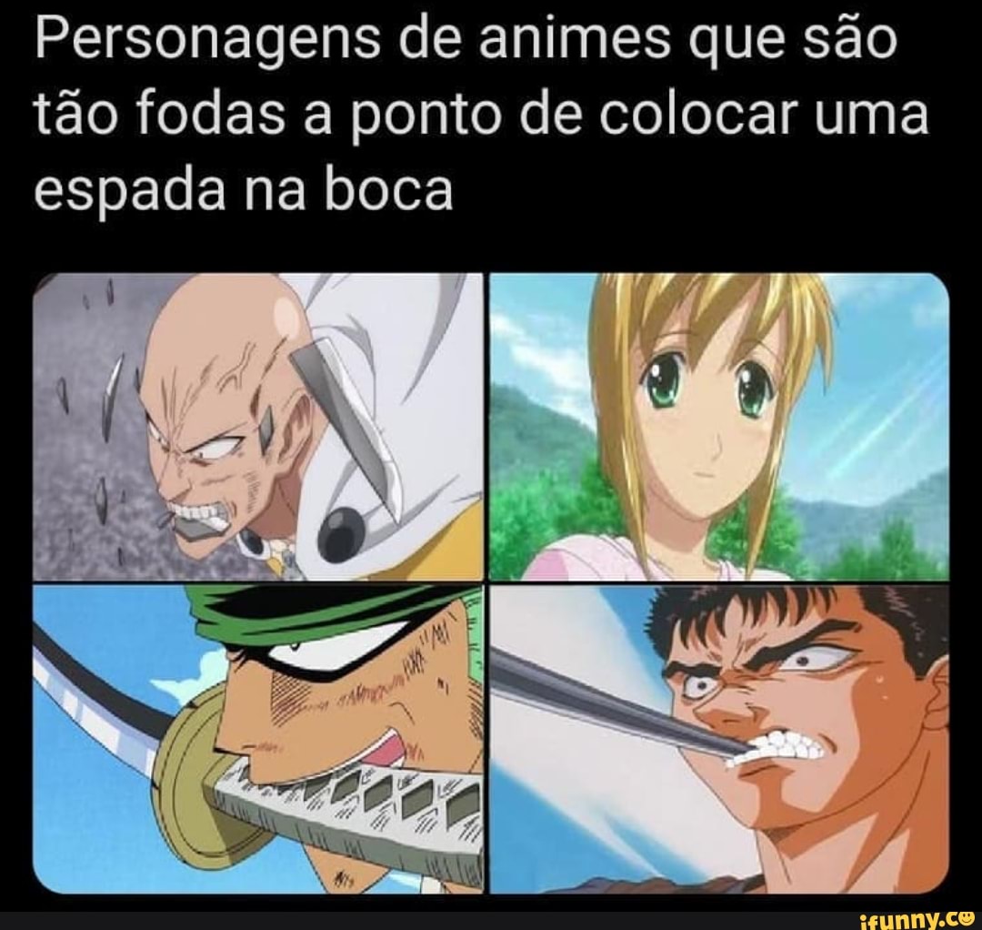 Dois personagens de anime com um segurando uma espada e outro com