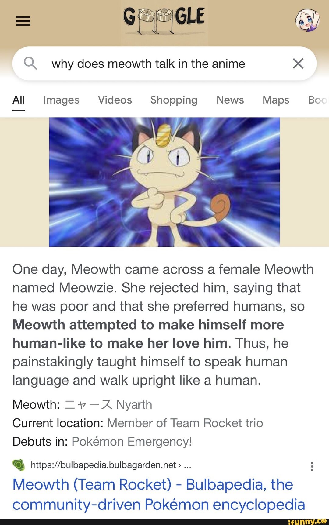 meowth gets rejected｜TikTok Search