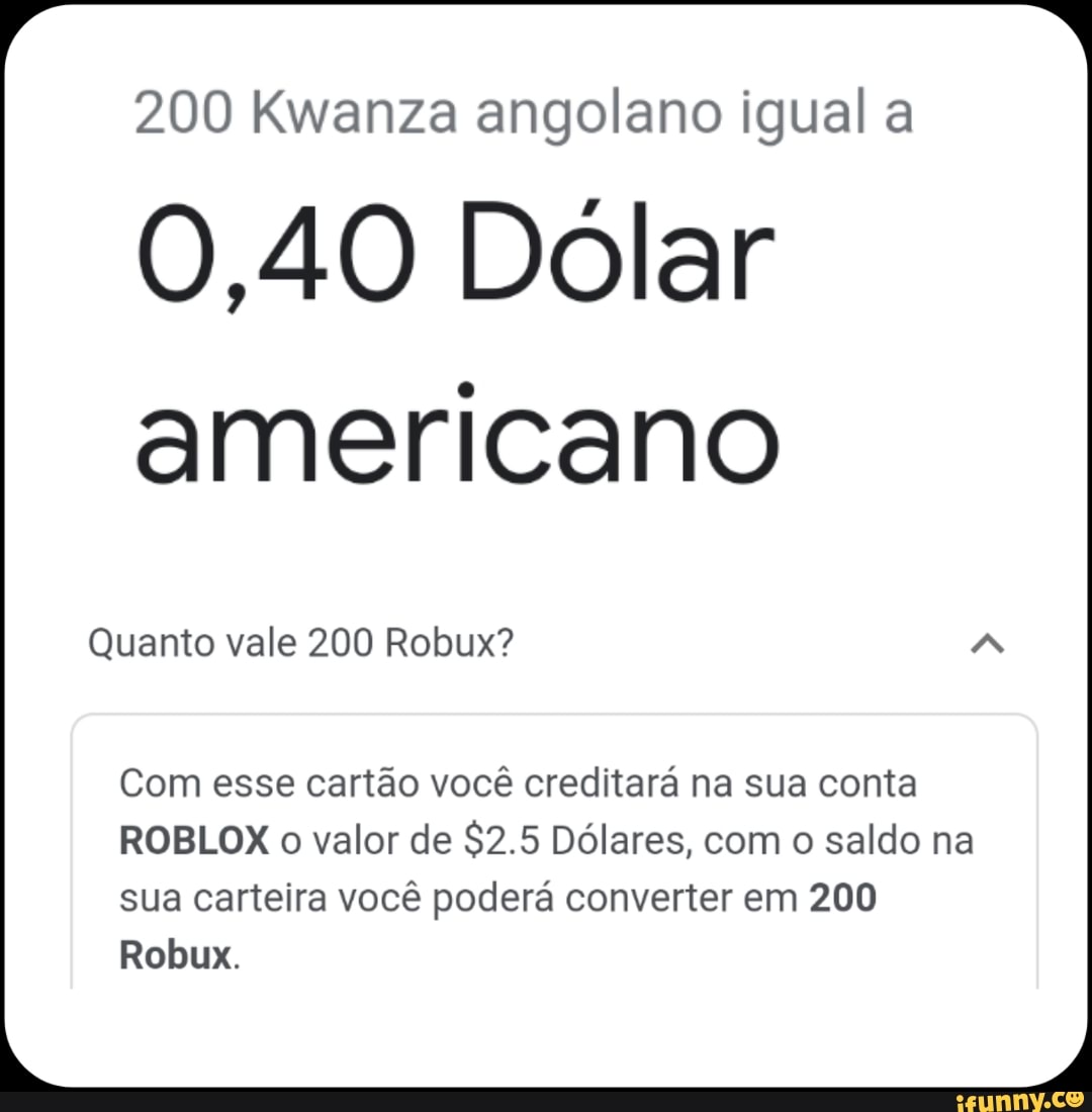 Cartão Roblox Brasil